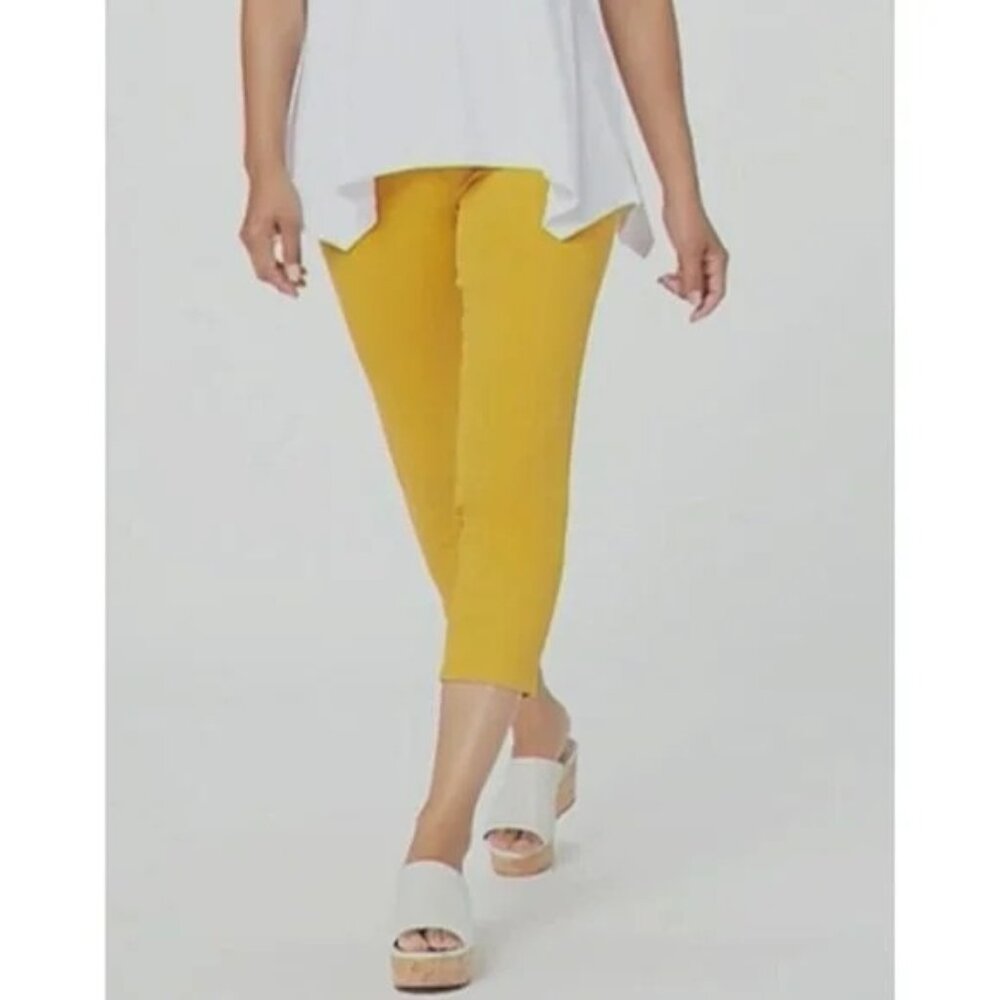 Women with Control Regular Prime Stretch Denim Crop Pant Size 3X Golden Rays NEW